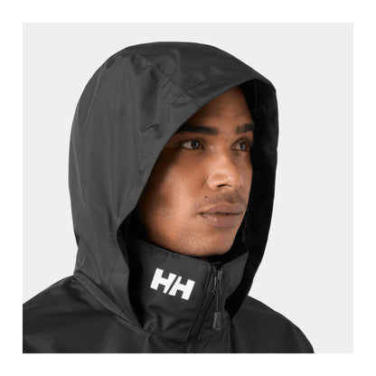 HH Men's Crew Hooded Jacket 2.0 – Black – detail