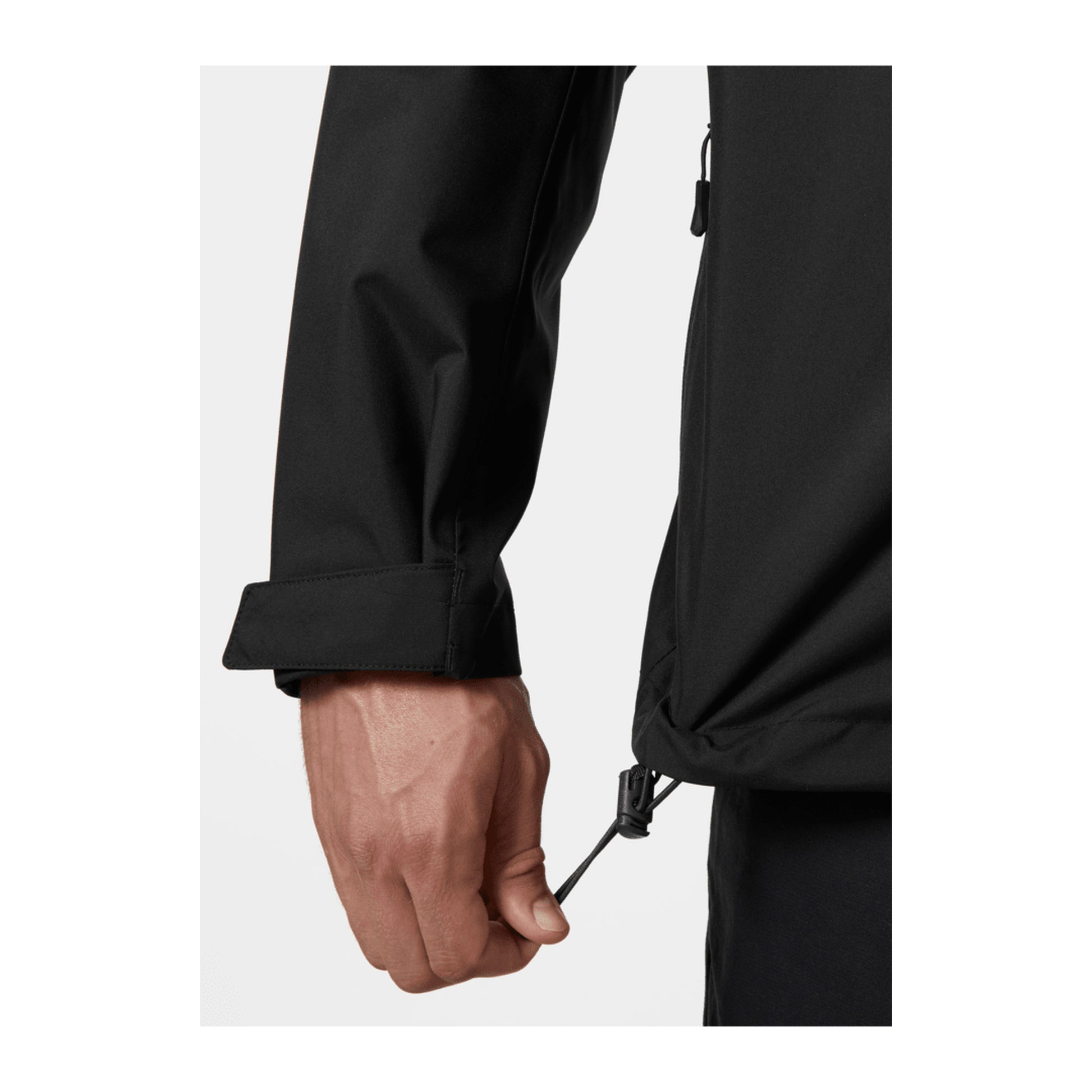 HH Men's Crew Hooded Midlayer Jacket 2 – Black – detail