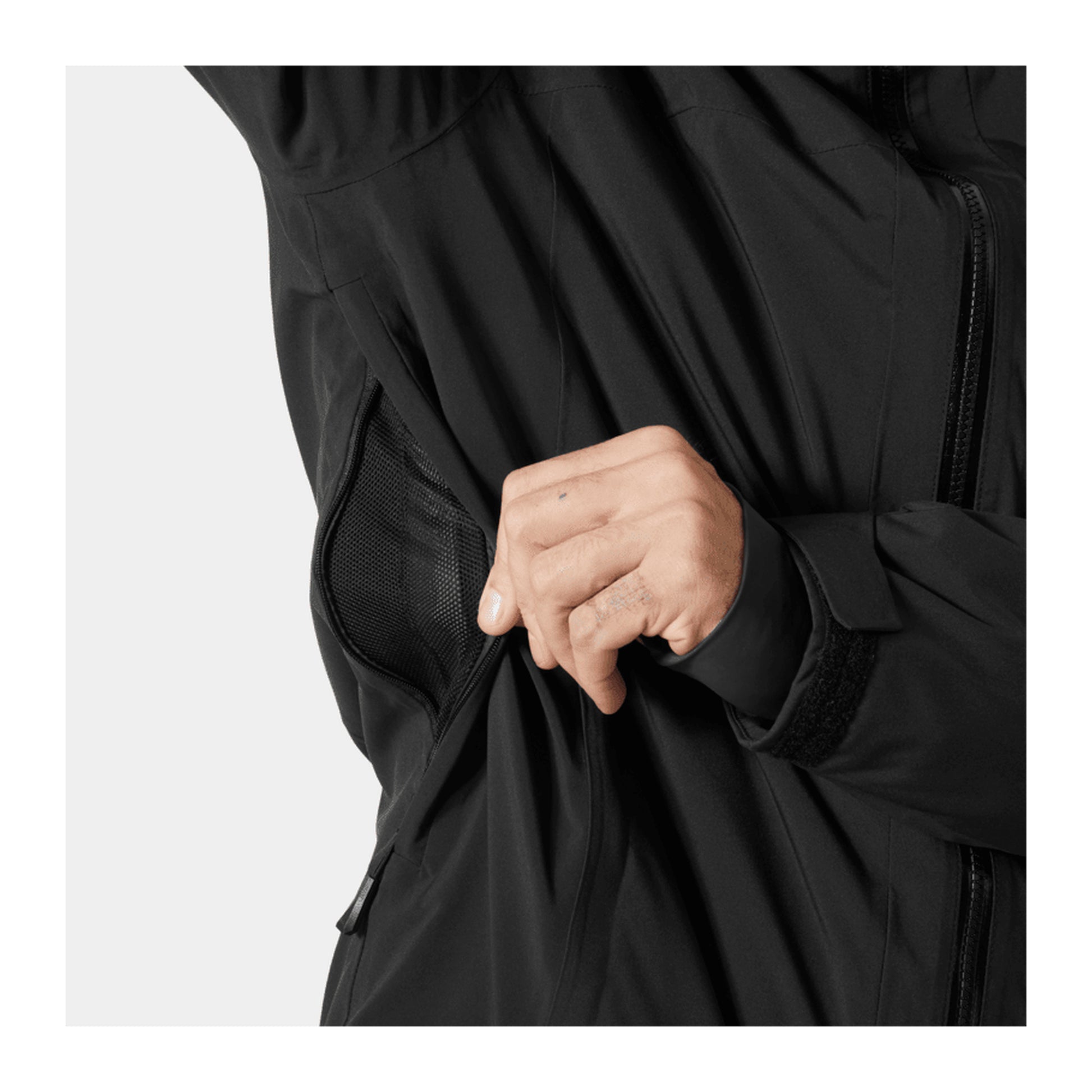 HH Men's Courchevel Jacket – Black – detail