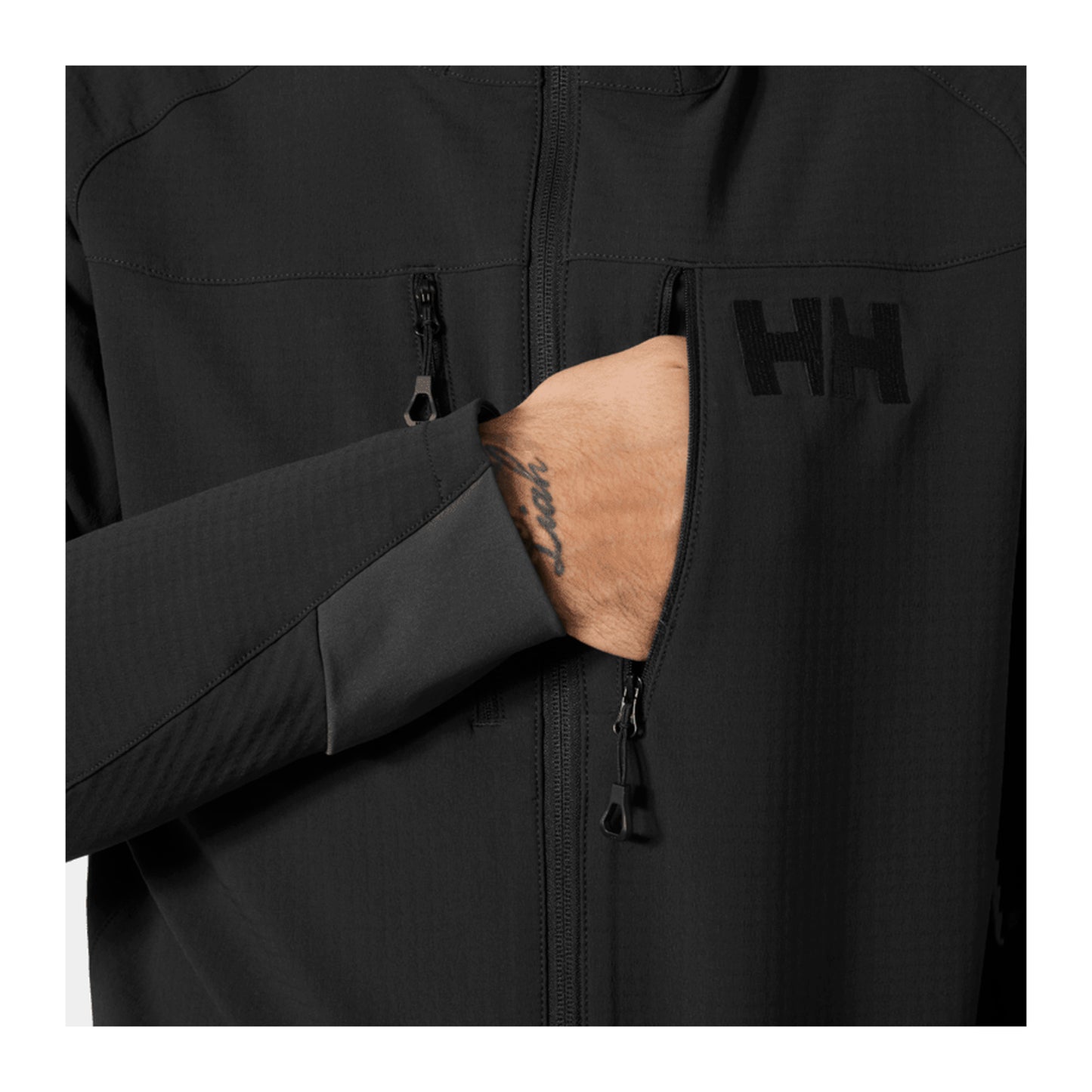 HH Men's Odin Pro Shield Jacket – Black – detail