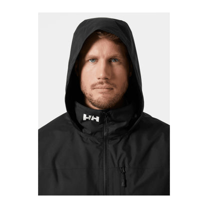 HH Men's Crew Hooded Midlayer Jacket 2 – Black – detail