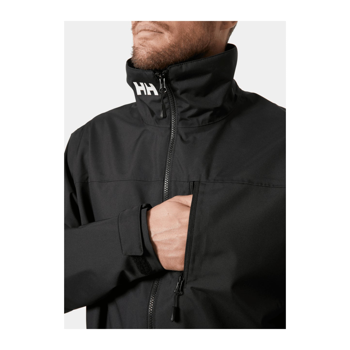 HH Men's Crew Jacket 2.0 – Black – detail