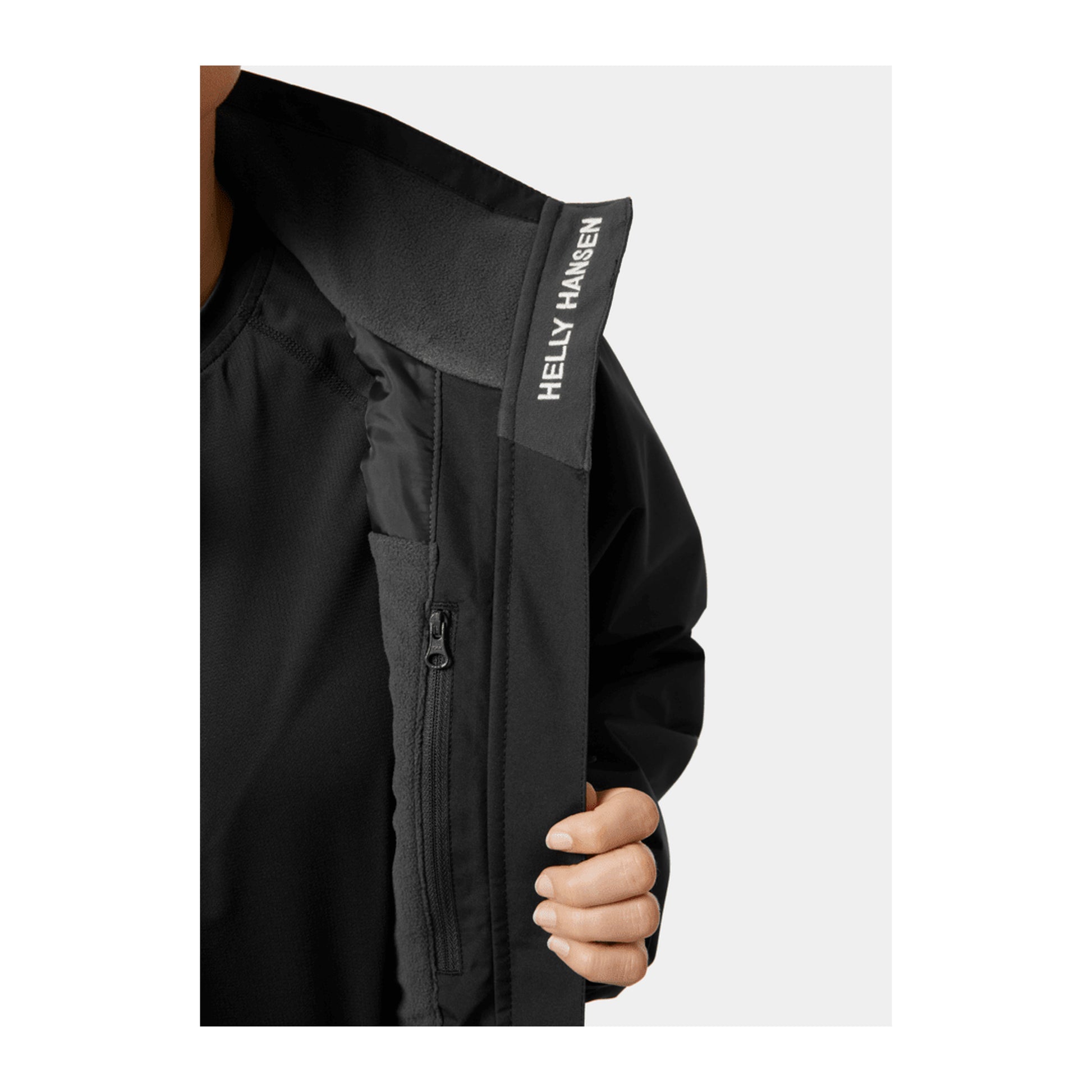 HH Women's W Crew Midlayer Jacket 2 – Black – detail