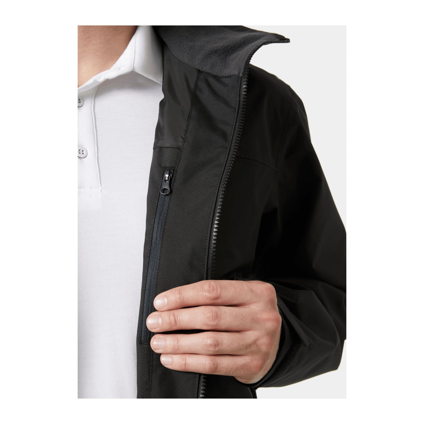 HH Men's Crew Jacket 2.0 – Black – detail