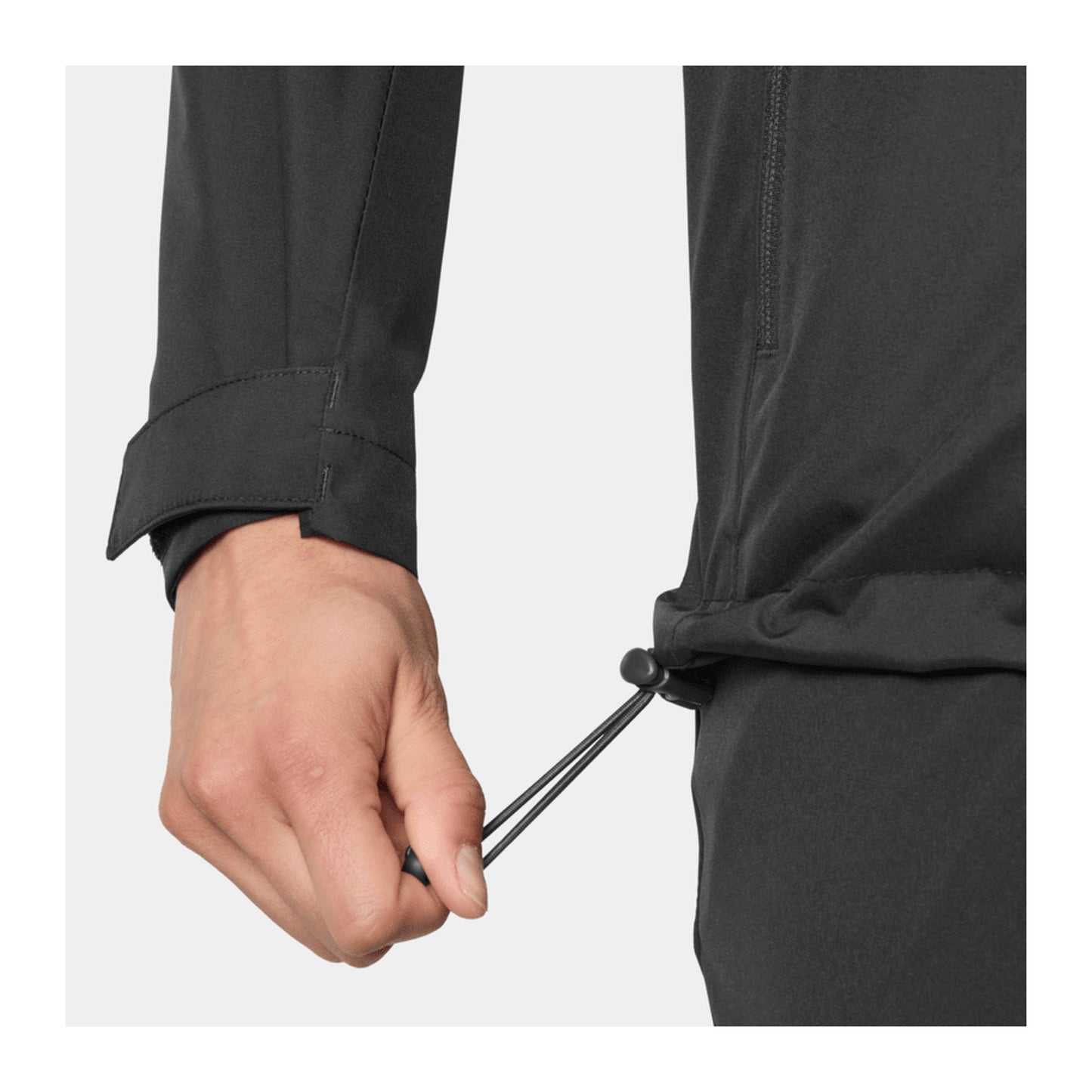 HH Women's W Crew Hooded Jacket 2.0 – Black – detail