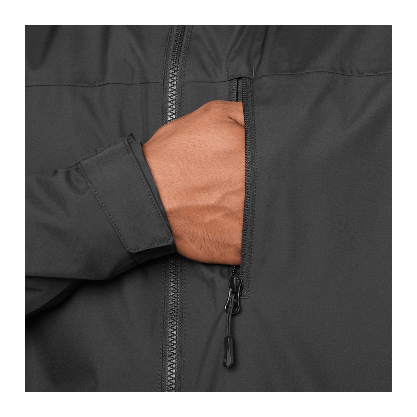 HH Men's Crew Hooded Jacket 2.0 – Black – detail