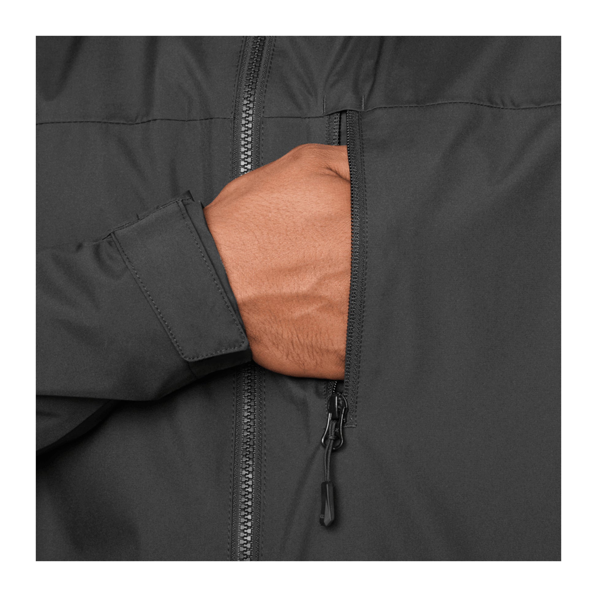 HH Men's Crew Hooded Jacket 2.0 – Black – detail