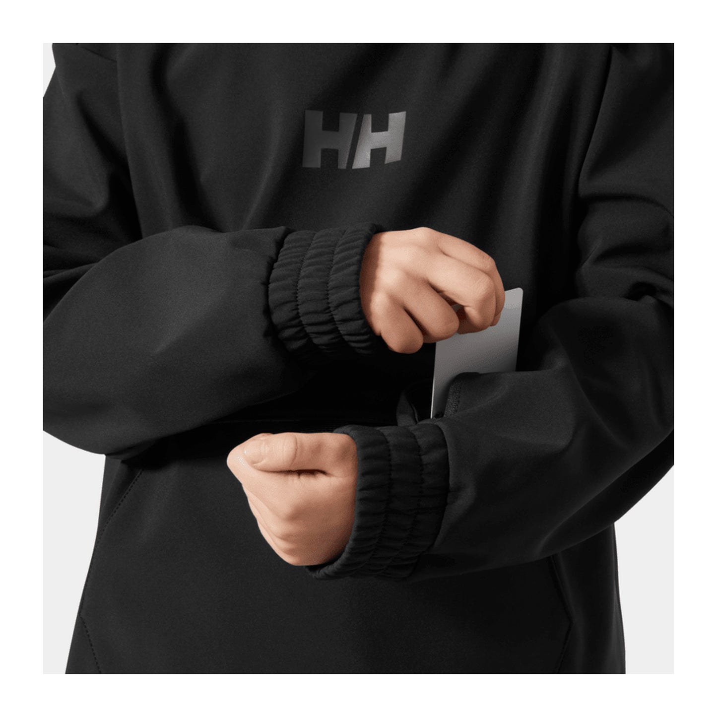 HH Junior Jr Powder Softshell Hoodie – Black – detail