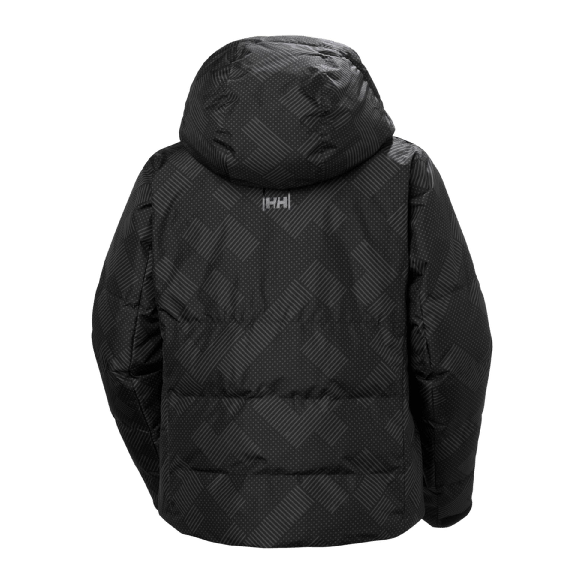 HH Women's W Kvitfjell Race Puffy Jacket – Black Plaid 2Color Aop – back