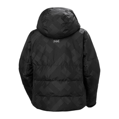 HH Women's W Kvitfjell Race Puffy Jacket – Black Plaid 2Color Aop – back