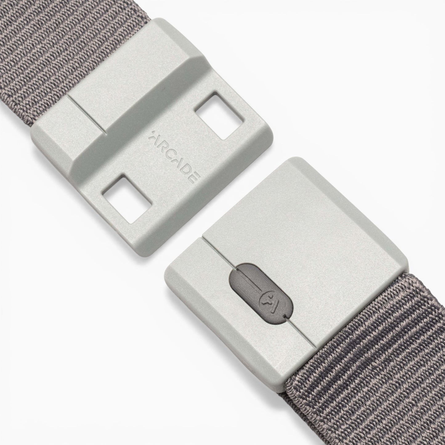 Arcade Aero Mag Belt in Charcoal — buckle, front