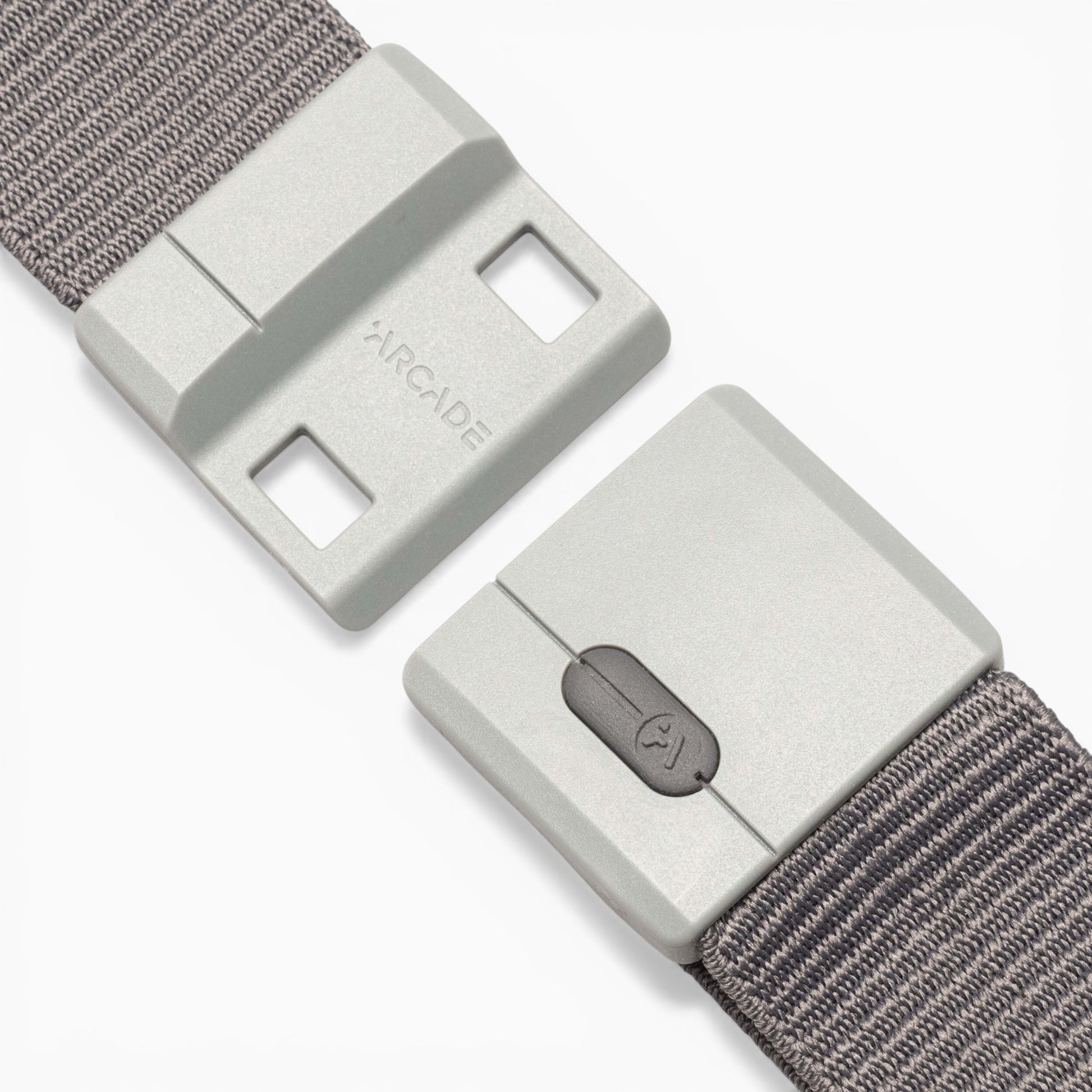Arcade Aero Mag Belt in Charcoal — buckle, front