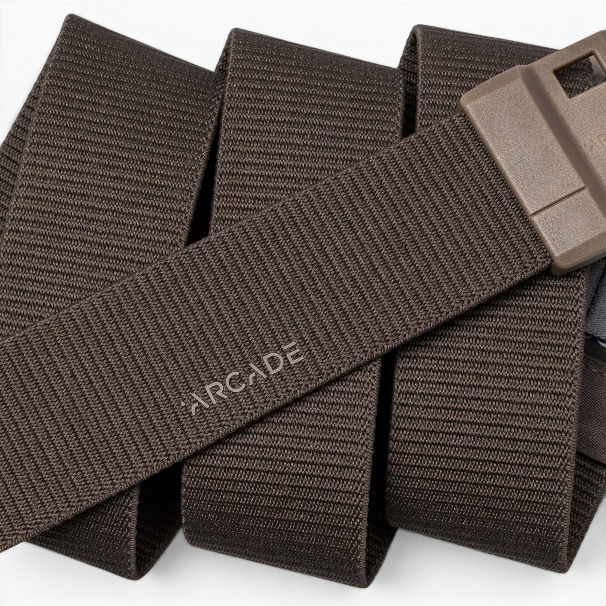 Arcade Aero Mag Belt in Medium Brown — Arcade logo patch