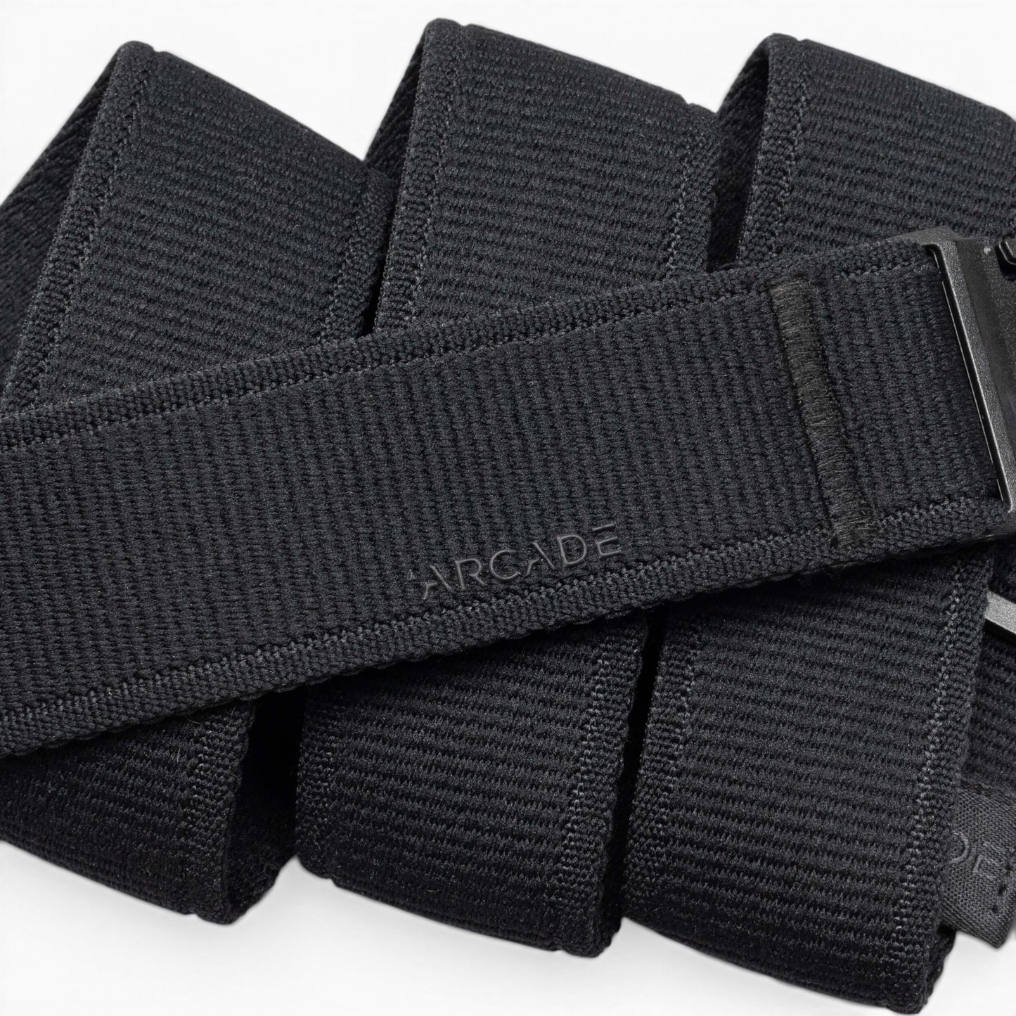 Arcade Atlas Belt in Black — Arcade logo patch