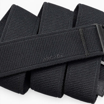 Arcade Atlas Belt in Black — Arcade logo patch