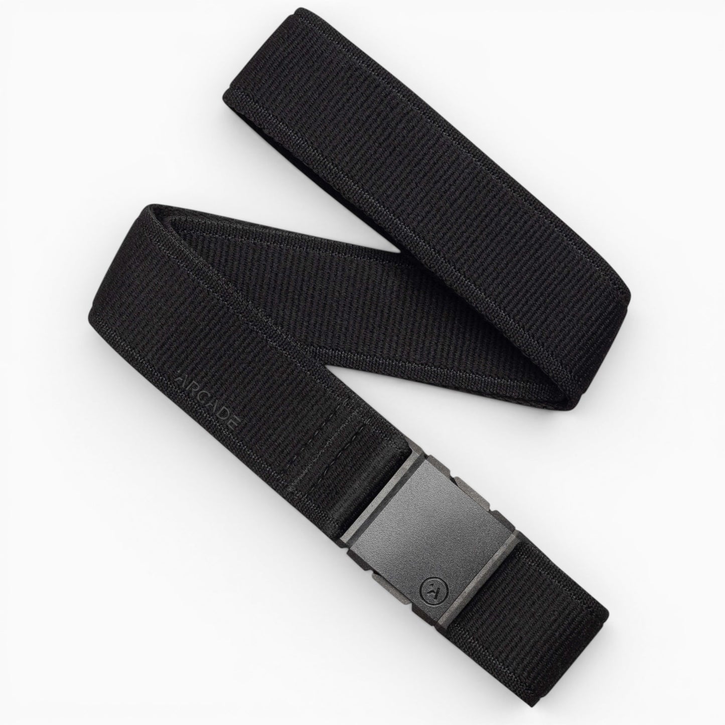 Arcade Atlas Belt in Black — full belt with buckle