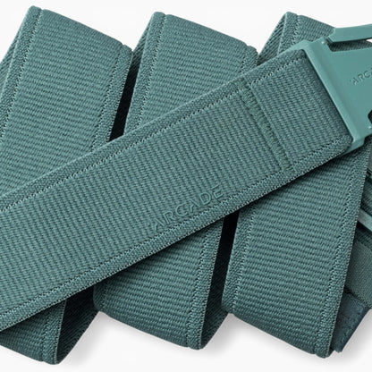 Arcade Atlas Belt in Caspian — Arcade logo patch
