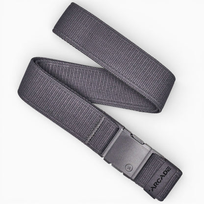 Arcade Atlas Belt in Charcoal — full belt with buckle