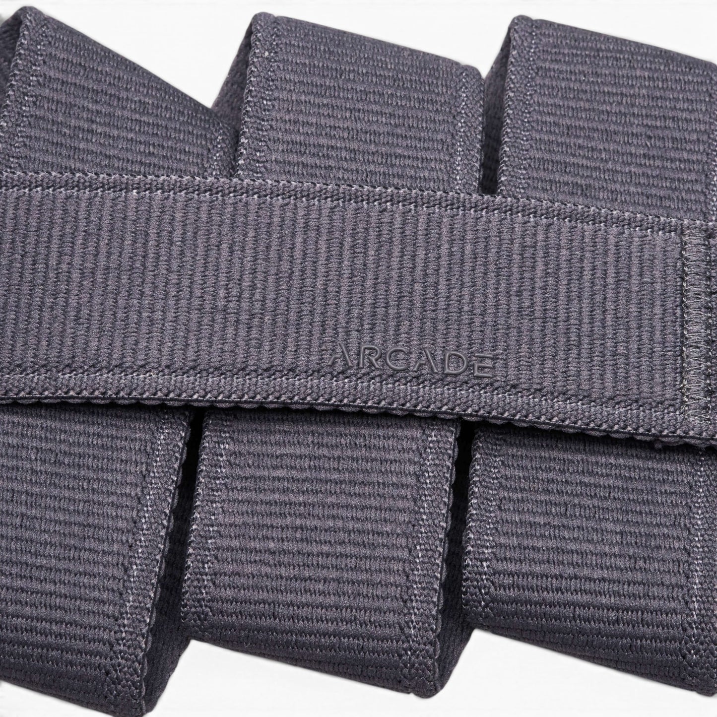 Arcade Atlas Belt in Charcoal — Arcade logo patch
