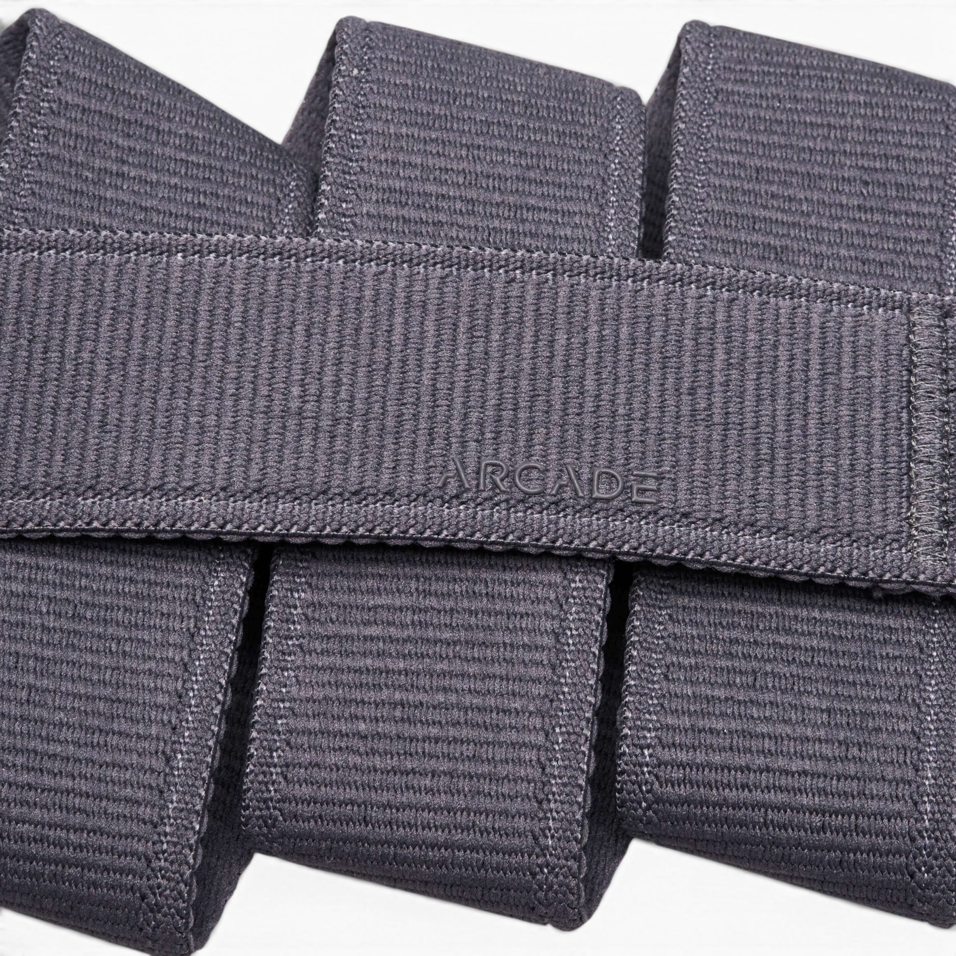 Arcade Atlas Belt in Charcoal — Arcade logo patch