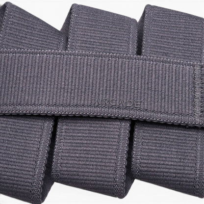 Arcade Atlas Belt in Charcoal — Arcade logo patch