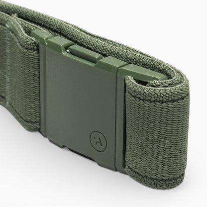 Arcade Atlas Belt in Forest — buckle, back