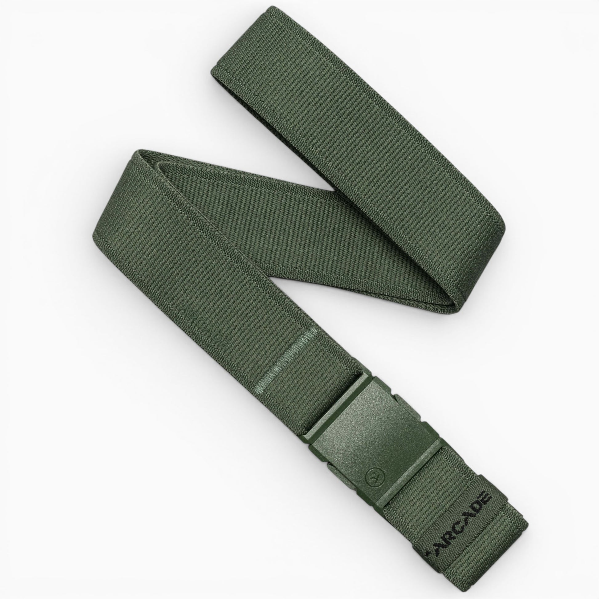 Arcade Atlas Belt in Forest — full belt with buckle