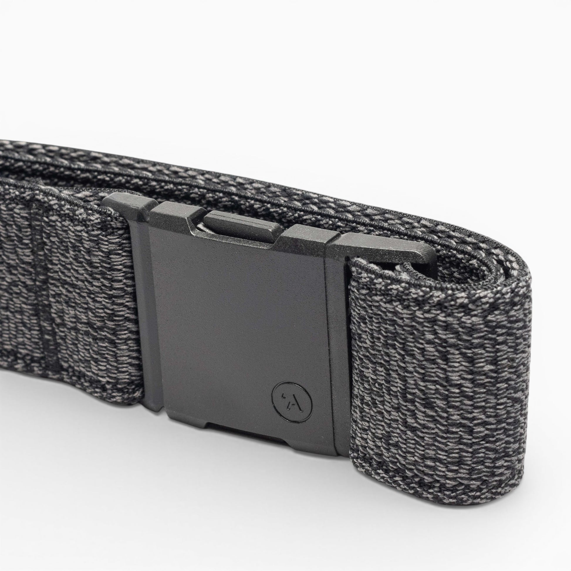 Arcade Atlas Belt in Heather Black — buckle, back