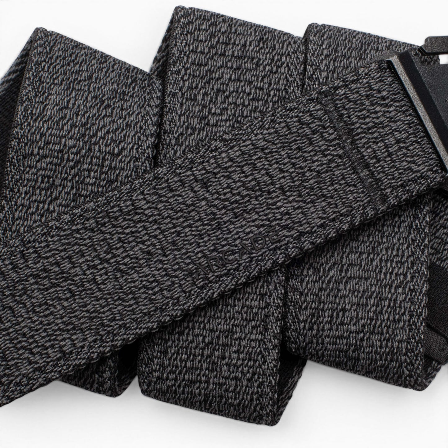 Arcade Atlas Belt in Heather Black — Arcade logo patch