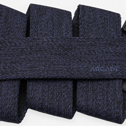 Arcade Atlas Belt in Heather Navy — Arcade logo patch