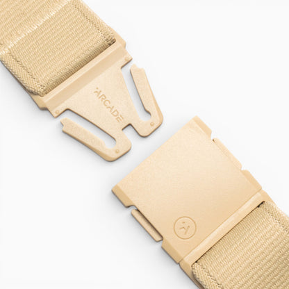 Arcade Atlas Belt in Khaki — buckle, front