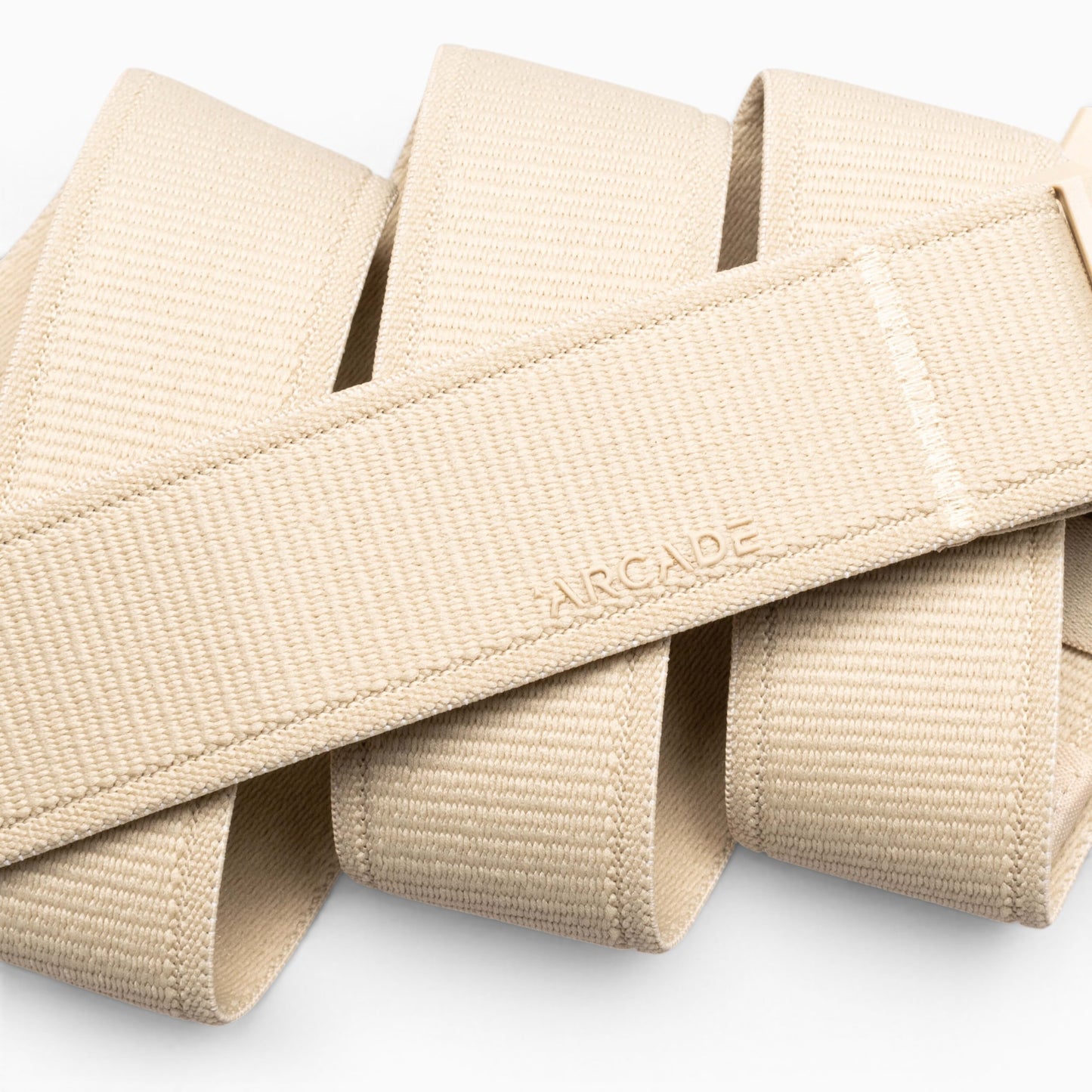 Arcade Atlas Belt in Khaki — Arcade logo patch