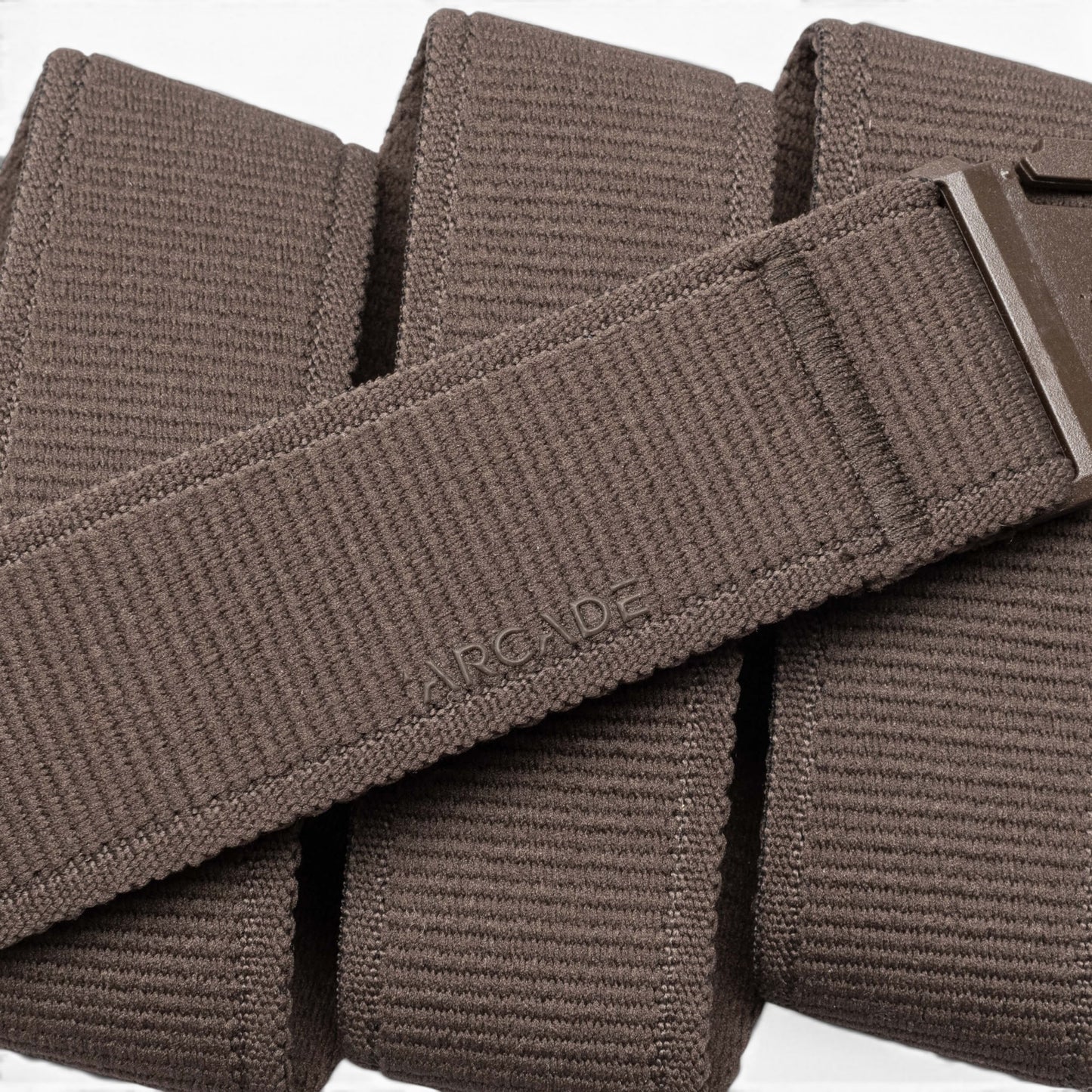 Arcade Atlas Belt in Med Brown — Arcade logo patch
