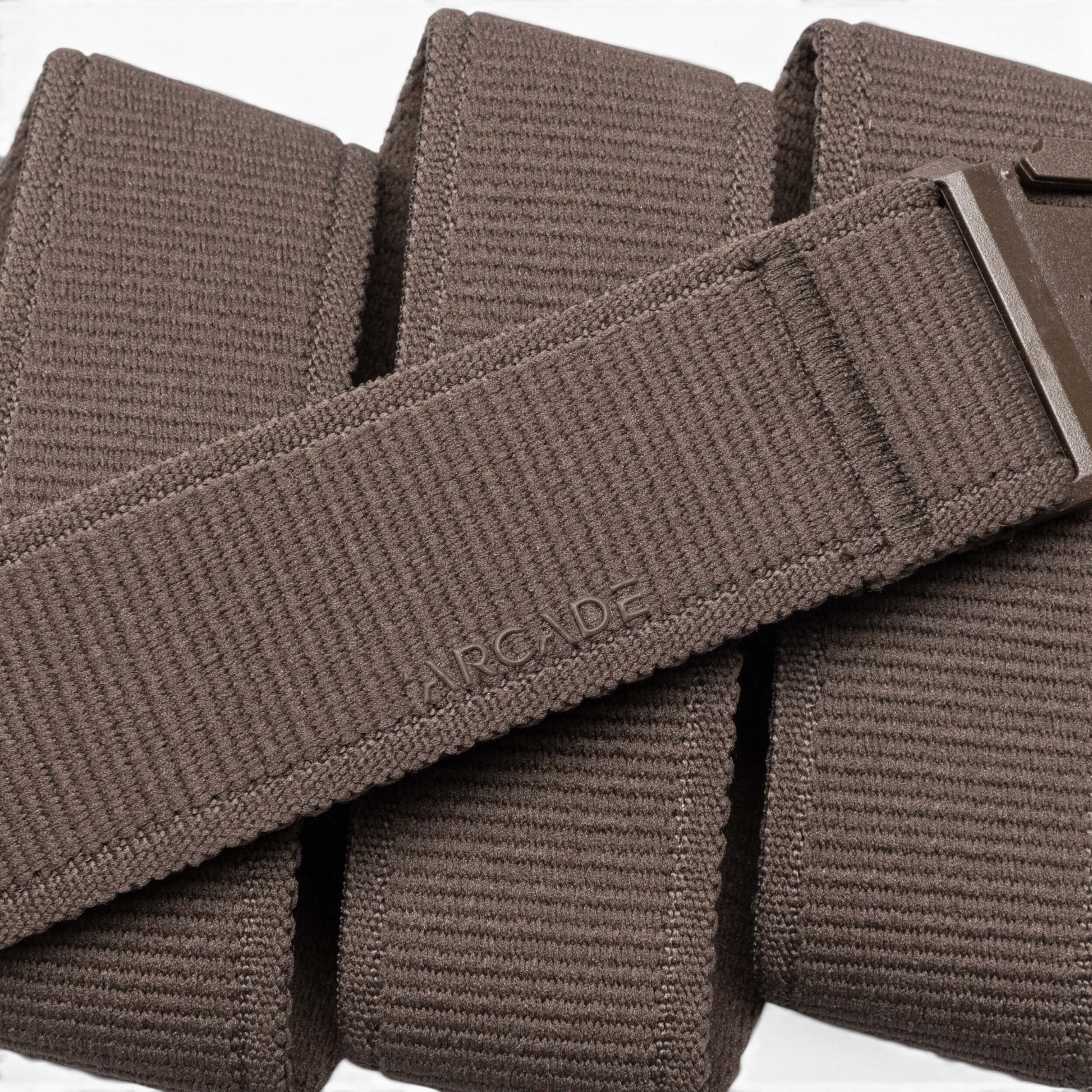 Arcade Atlas Belt in Med Brown — Arcade logo patch