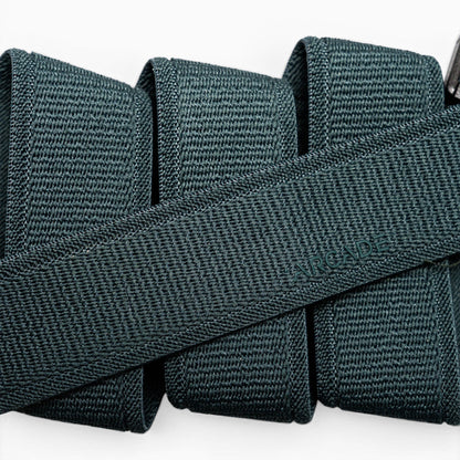 Arcade Atlas Youth Belt in Jalapeno — webbing texture close-up