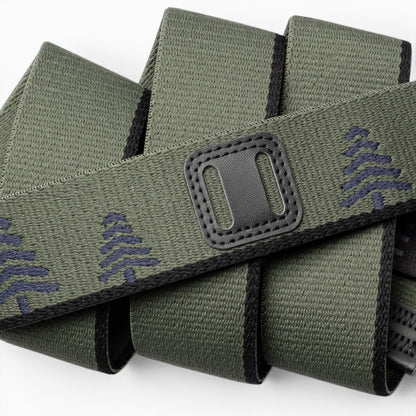 Arcade Blackwood Belt in Ivy Green/Black — Arcade logo patch