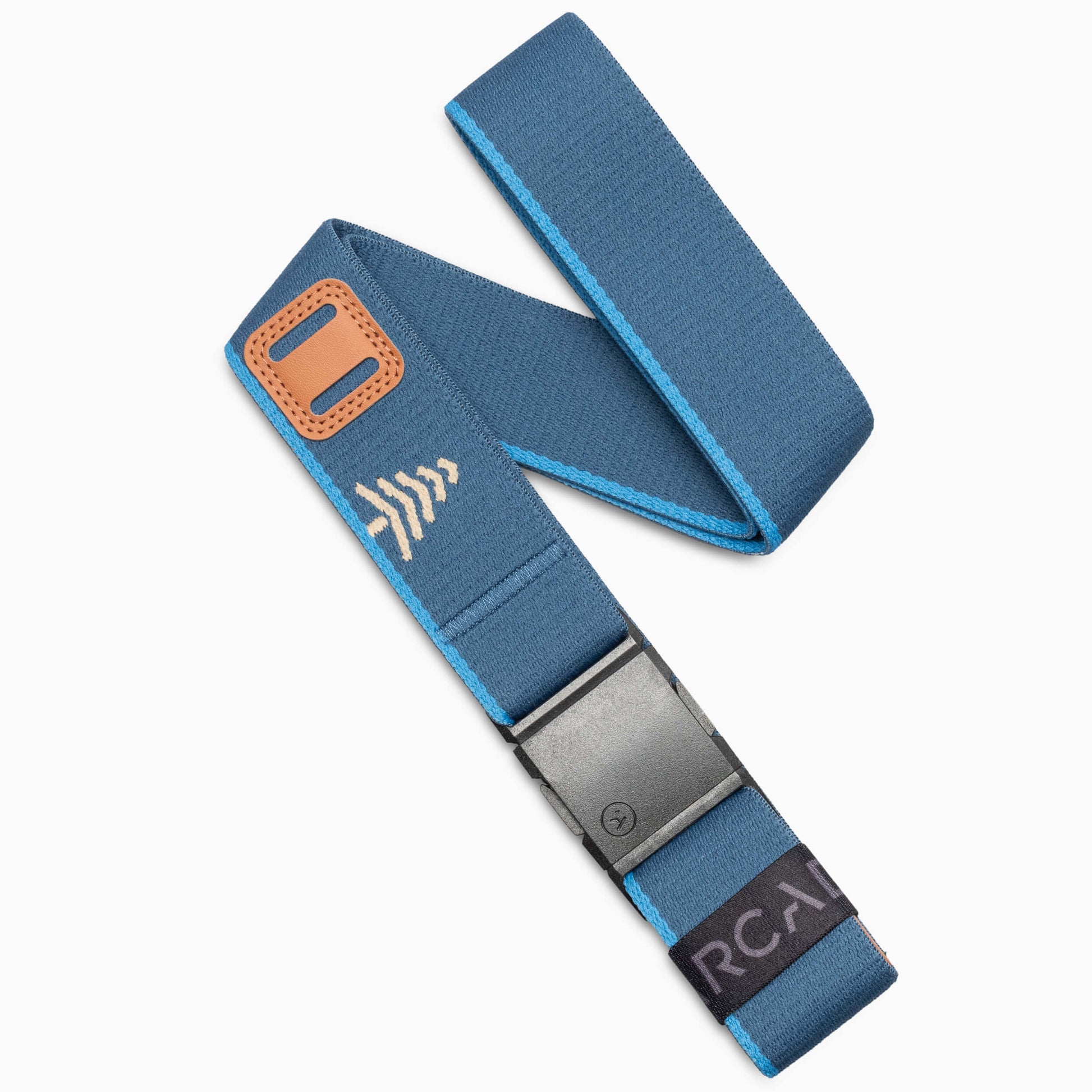 Arcade Blackwood Belt in Royal/Sand — full belt with buckle
