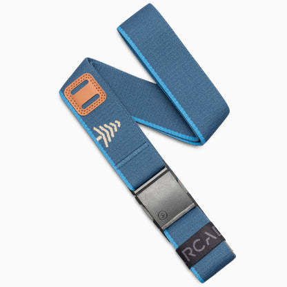 Arcade Blackwood Belt in Royal/Sand — full belt with buckle