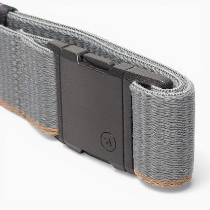 Arcade Blackwood Slim Belt in Shadow/Sand — buckle, back