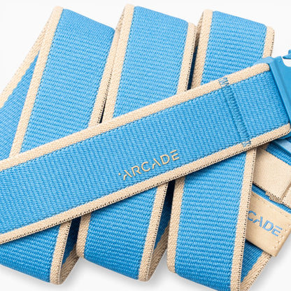 Arcade Carto Slim Belt in Tide/Sand — Arcade logo patch
