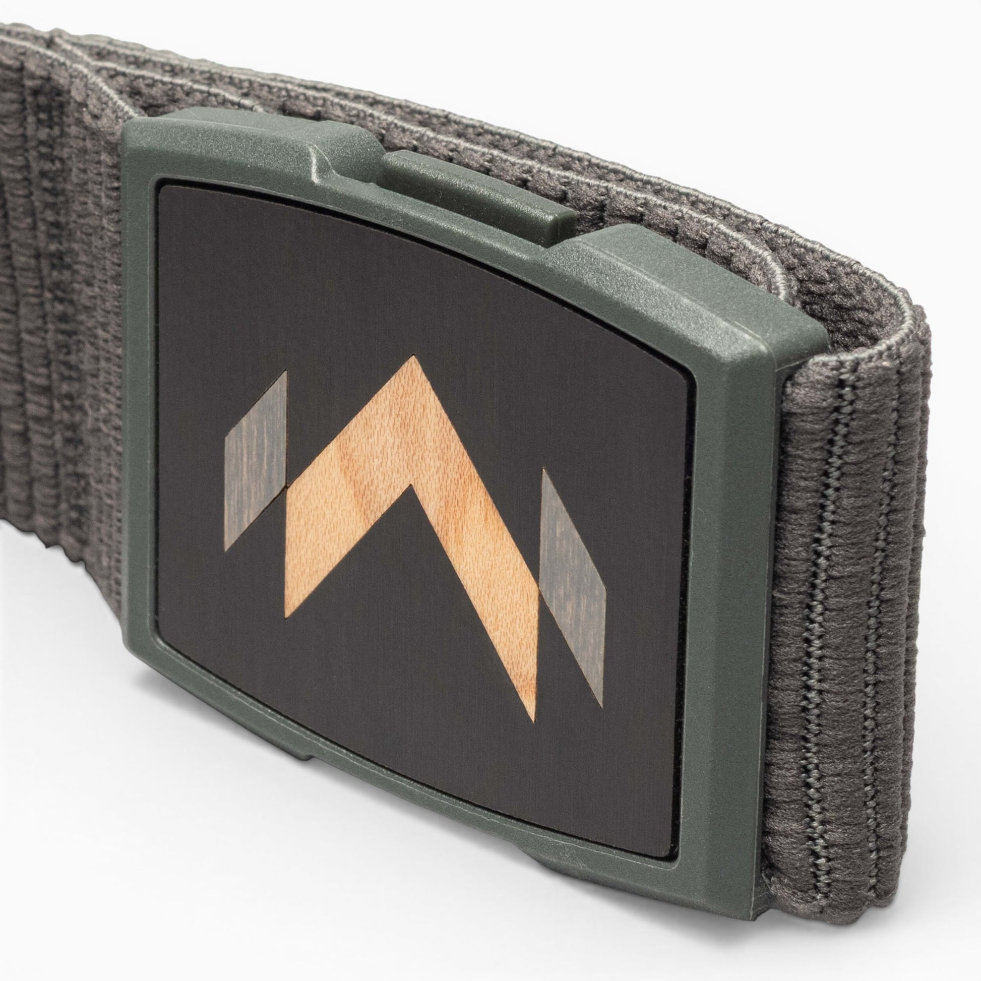 Arcade Carver Belt in Army — buckle, back