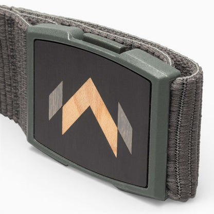 Arcade Carver Belt in Army — buckle, back