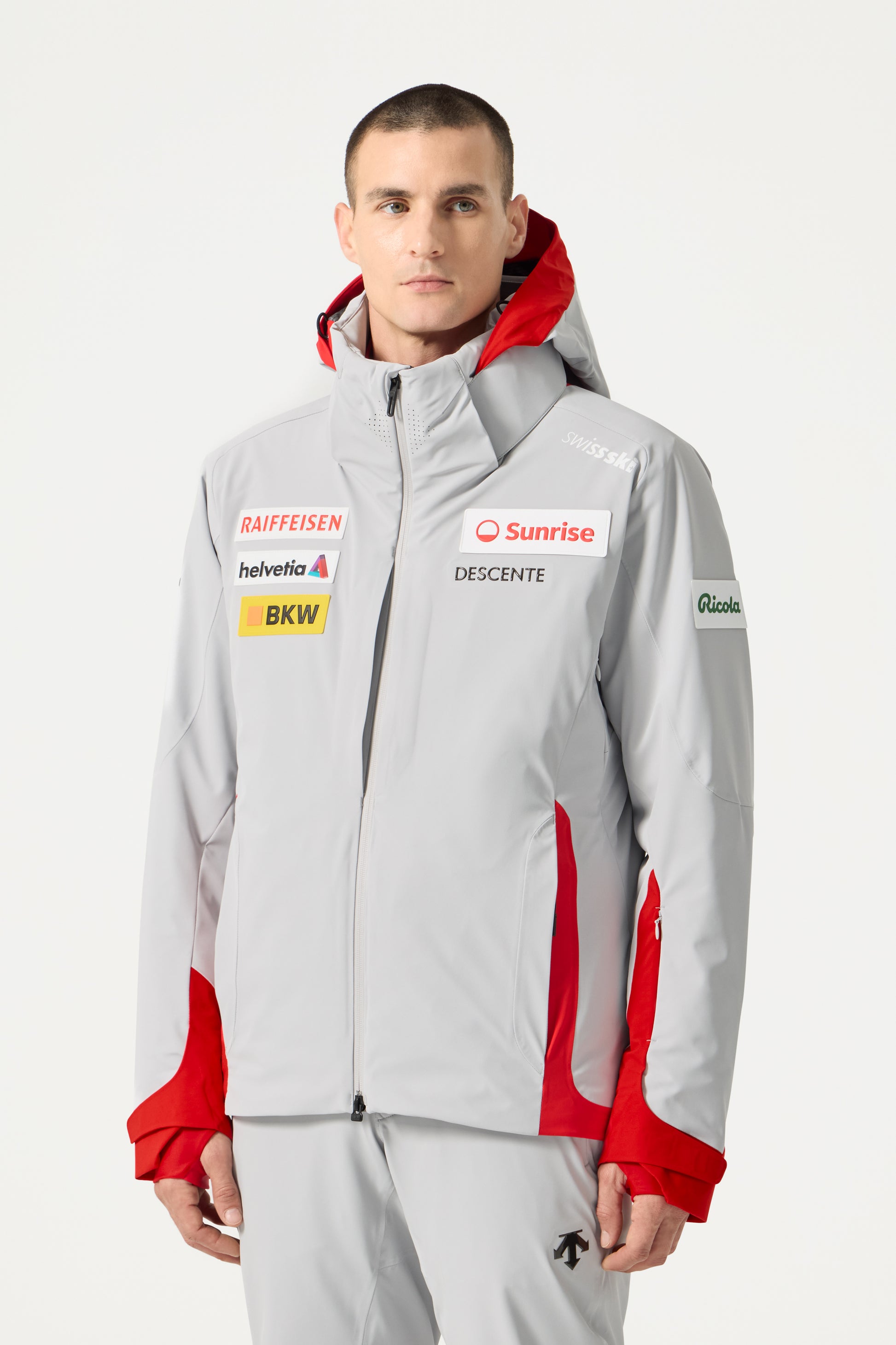 Descente Smart Padding Insulated Jacket, Gray Red