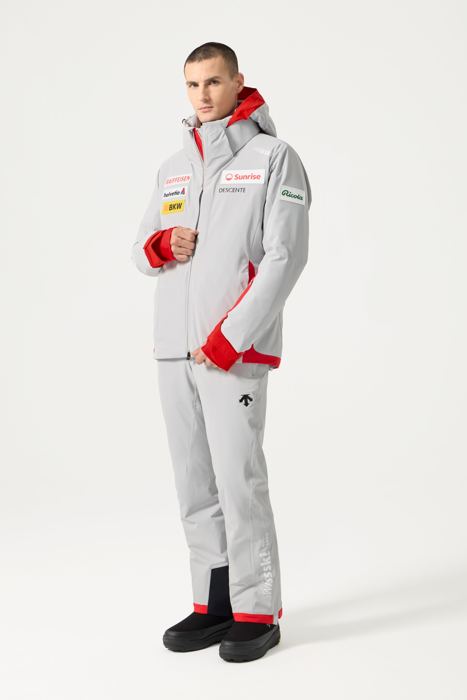 Descente Smart Padding Insulated Jacket, Gray Red