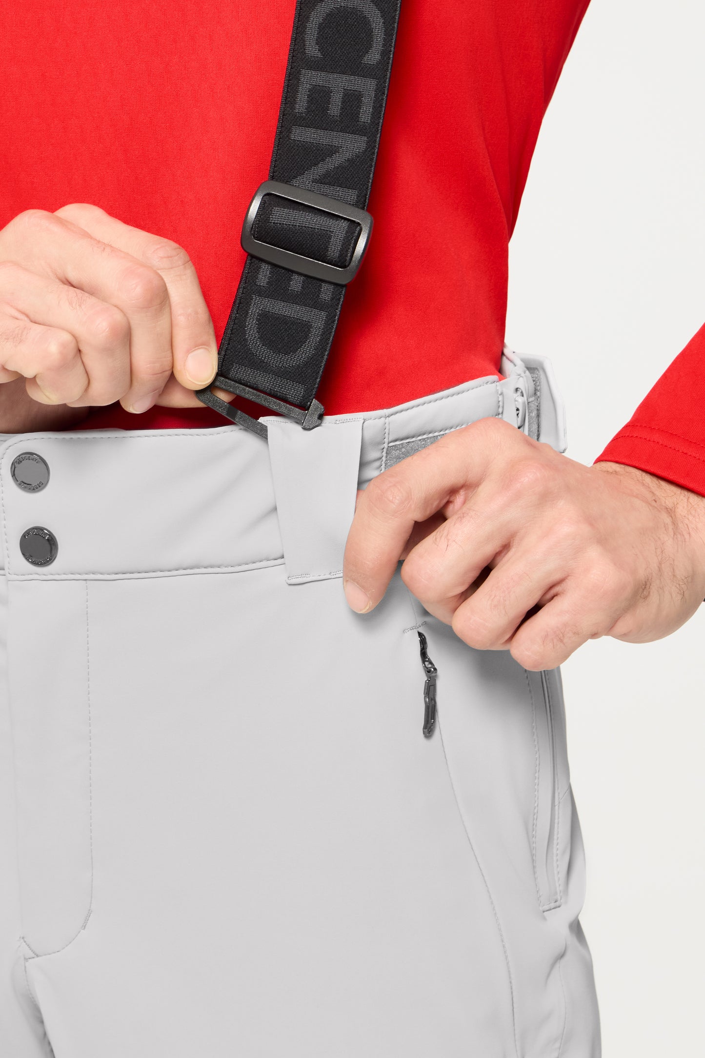 Descente Swiss Pants, Gray Red