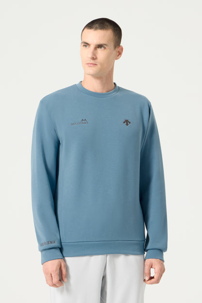 Descente Tech Sweat Shirt, Cloud Blue