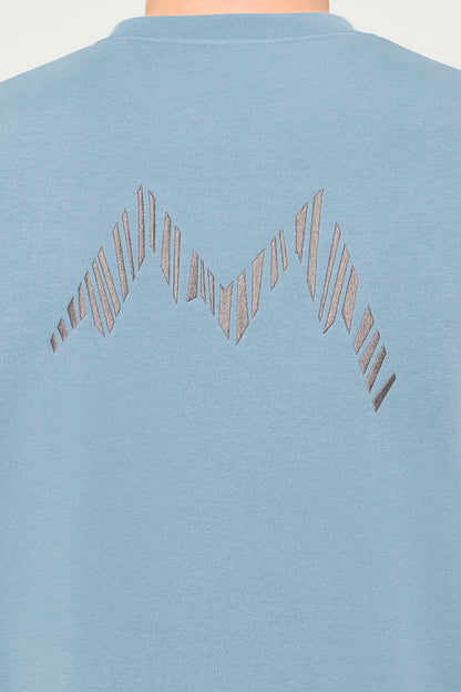 Descente Tech Sweat Shirt, Cloud Blue