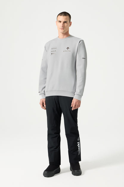 Descente Tech Sweat Shirt, Icicle Gray