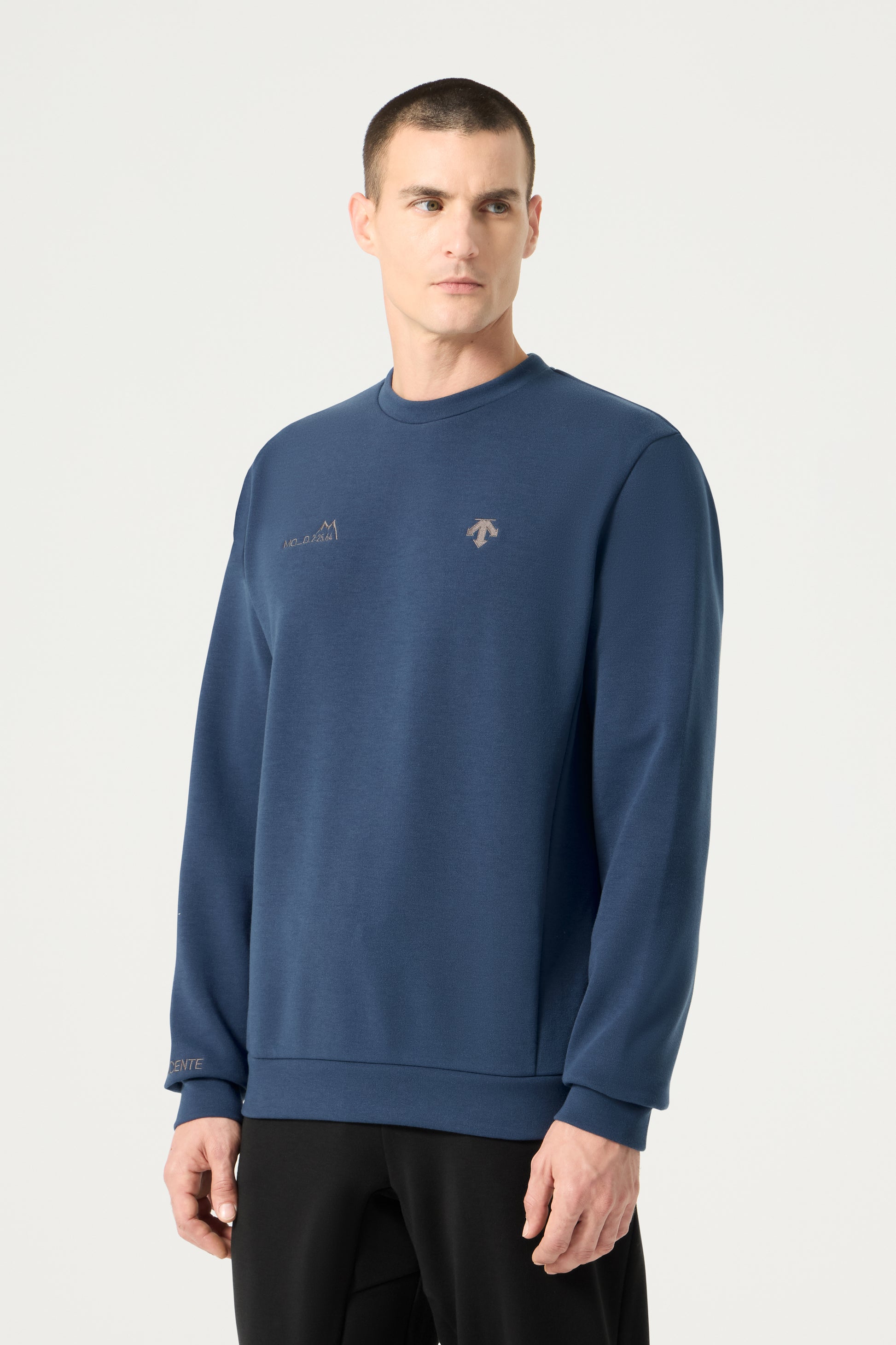Descente Tech Sweat Shirt, Mountain Navy