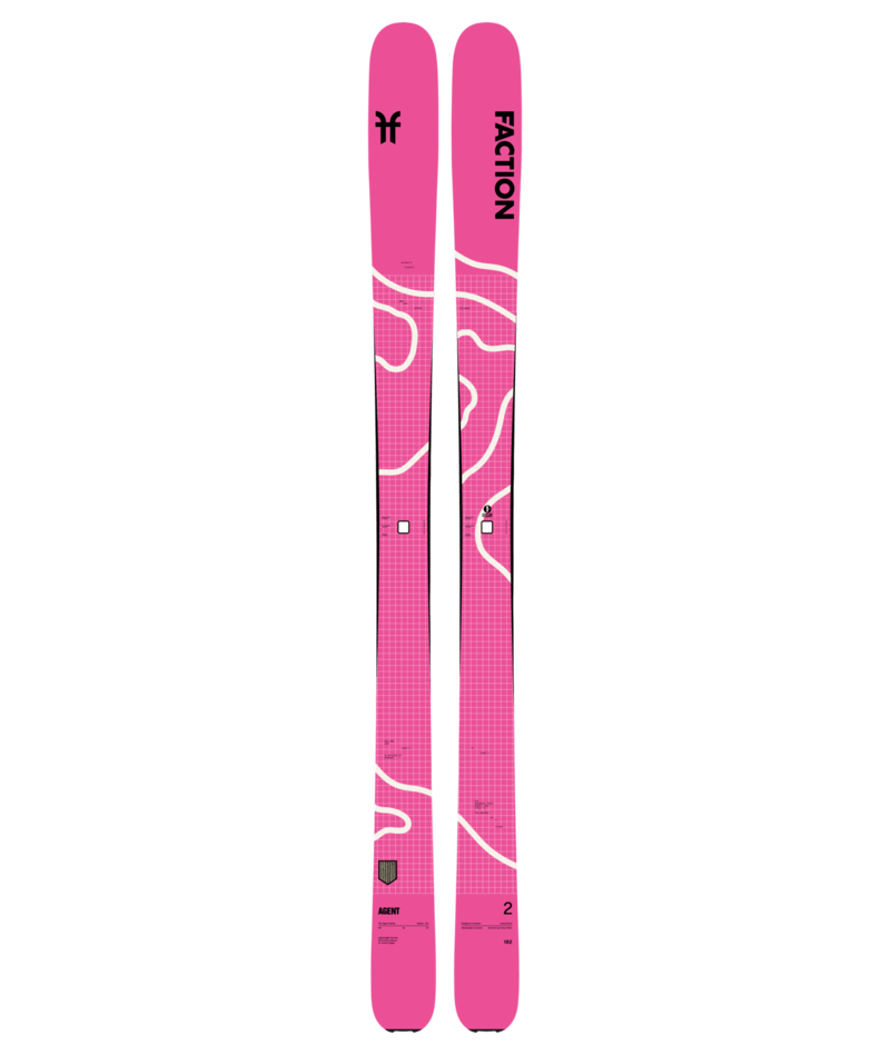 Faction Agent 2 ski, Pink topsheet and base